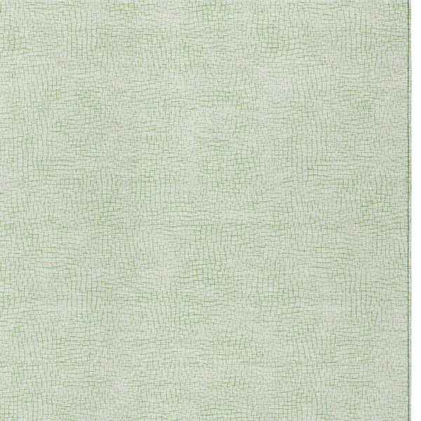 Homeroots 3' Artichoke Green Geometric Washable Area Rug For Indoor And Outdoor Spaces - Durable Style! 8' X 10' Polyester 602428
