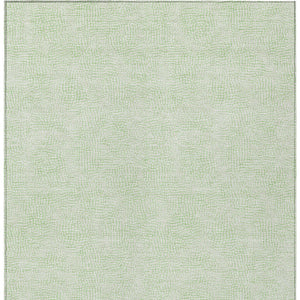 Homeroots 3' Artichoke Green Geometric Washable Area Rug For Indoor And Outdoor Spaces - Durable Style! 9' X 12' Polyester 602429