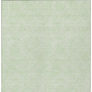 Homeroots 3' Artichoke Green Geometric Washable Area Rug For Indoor And Outdoor Spaces - Durable Style! 10' X 14' Polyester 602430