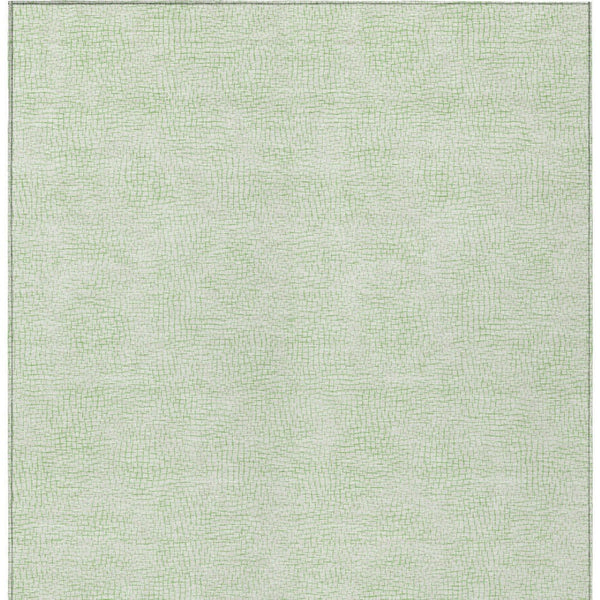 Homeroots 3' Artichoke Green Geometric Washable Area Rug For Indoor And Outdoor Spaces - Durable Style! 10' X 14' Polyester 602430
