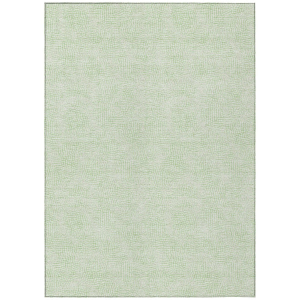 HomeRoots 5' Stylish Mint Green and Ivory Geometric Area Rug – Durable, Washable for Indoor & Outdoor Spaces 10' X 14' 602430