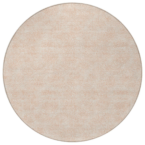 Homeroots 3' Artichoke Green Geometric Washable Area Rug For Indoor And Outdoor Spaces - Durable Style! 8' Round Polyester 602433