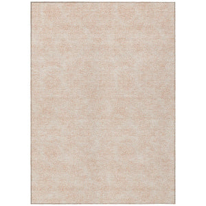 HomeRoots 5' Stylish Peach and Beige Geometric Area Rug - Durable, Washable Design for Indoor and Outdoor Use 8' X 10' 602434