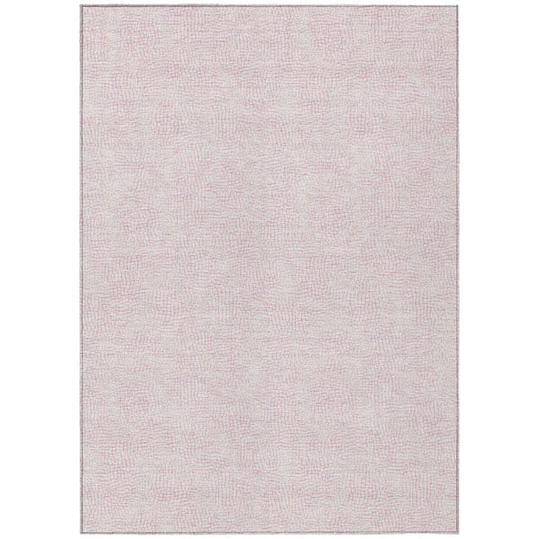 HomeRoots 5' Modern Pink and Ivory Geometric Area Rug for Indoor and Outdoor Use – Durable, Washable, Versatile 10' X 14' 602442