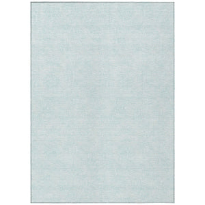HomeRoots 5' Sky Blue & Ivory Geometric Area Rug – Stylish, Durable, Washable for Indoor & Outdoor Use 8' X 10' 602446