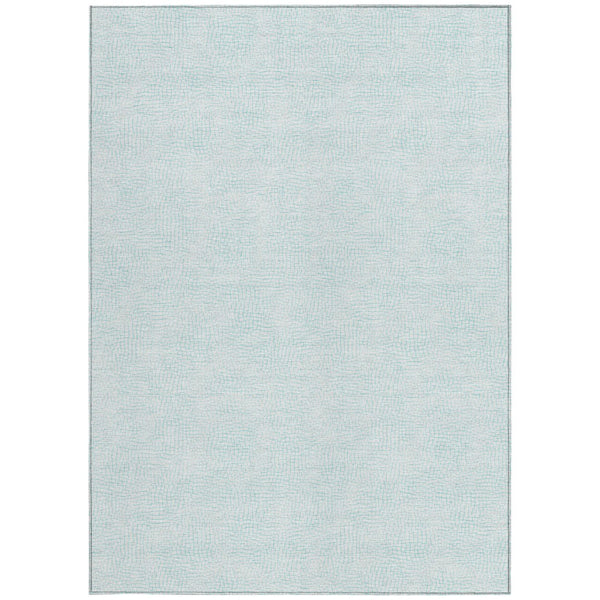 Homeroots 3' Artichoke Green Geometric Washable Area Rug For Indoor And Outdoor Spaces - Durable Style! 9' X 12' Polyester 602447