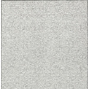 Homeroots 3' Artichoke Green Geometric Washable Area Rug For Indoor And Outdoor Spaces - Durable Style! 9' X 12' Polyester 602453