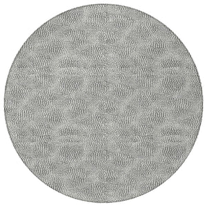 Homeroots 3' Artichoke Green Geometric Washable Area Rug For Indoor And Outdoor Spaces - Durable Style! 8' Round Polyester 602457