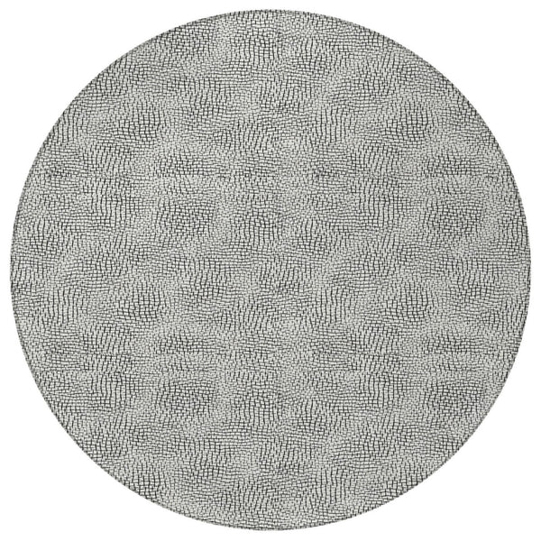 Homeroots 3' Artichoke Green Geometric Washable Area Rug For Indoor And Outdoor Spaces - Durable Style! 8' Round Polyester 602457