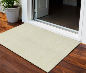 Homeroots 3' Artichoke Green Geometric Washable Area Rug For Indoor And Outdoor Spaces - Durable Style! 3' X 5' Polyester 602461