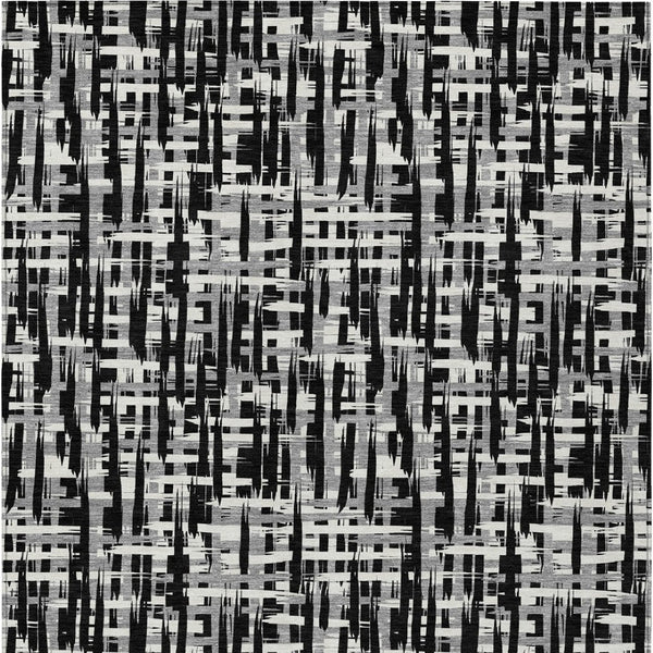 Homeroots 3' Stylish Black, Gray, And Ivory Abstract Washable Area Rug For Indoor And Outdoor Spaces 10' X 14' Polyester 602472