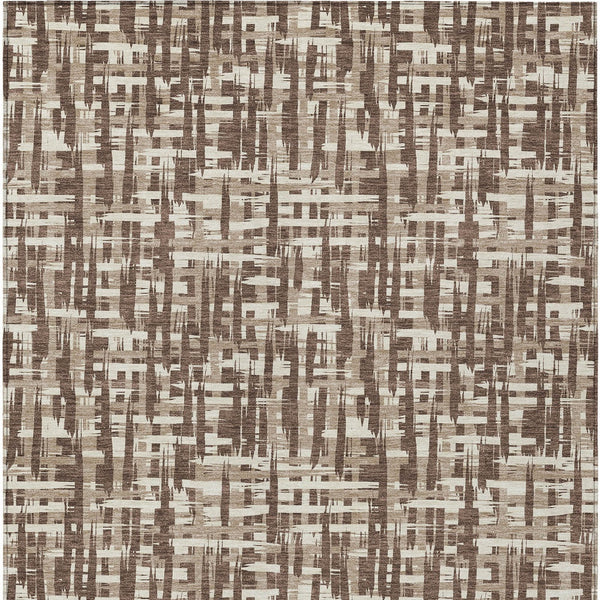 Homeroots 3' Stylish Black, Gray, And Ivory Abstract Washable Area Rug For Indoor And Outdoor Spaces 3' X 5' Polyester 602479