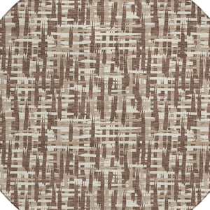 Homeroots 3' Stylish Black, Gray, And Ivory Abstract Washable Area Rug For Indoor And Outdoor Spaces 8' Round Polyester 602481