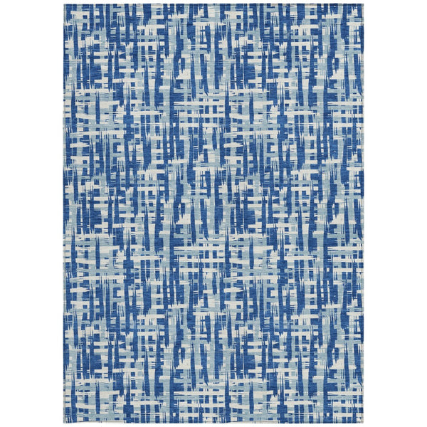 Homeroots 3' Stylish Black, Gray, And Ivory Abstract Washable Area Rug For Indoor And Outdoor Spaces 3' X 5' Polyester 602485