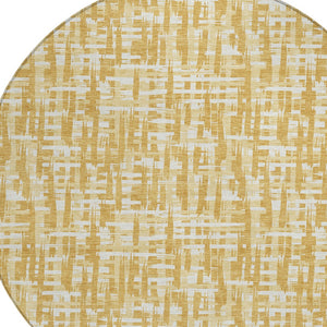 Homeroots 3' Stylish Black, Gray, And Ivory Abstract Washable Area Rug For Indoor And Outdoor Spaces 8' Round Polyester 602499