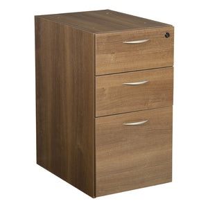 OSP Home Furnishings Napa Under Desk File Pedestal with Locking Drawers for Modern Office Storage NAP-65-PCW