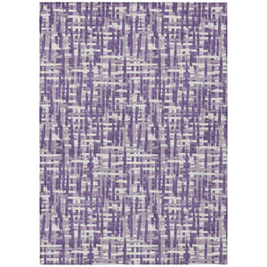 HomeRoots 5' Vibrant Purple and Lavender Abstract Area Rug - Durable, Washable Design for Indoor/Outdoor Use 5' X 8' 602510