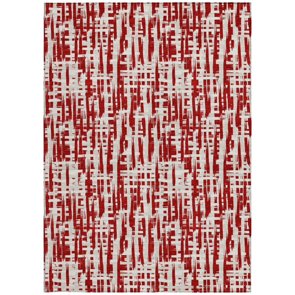 Homeroots 3' Stylish Black, Gray, And Ivory Abstract Washable Area Rug For Indoor And Outdoor Spaces 3' X 5' Polyester 602515