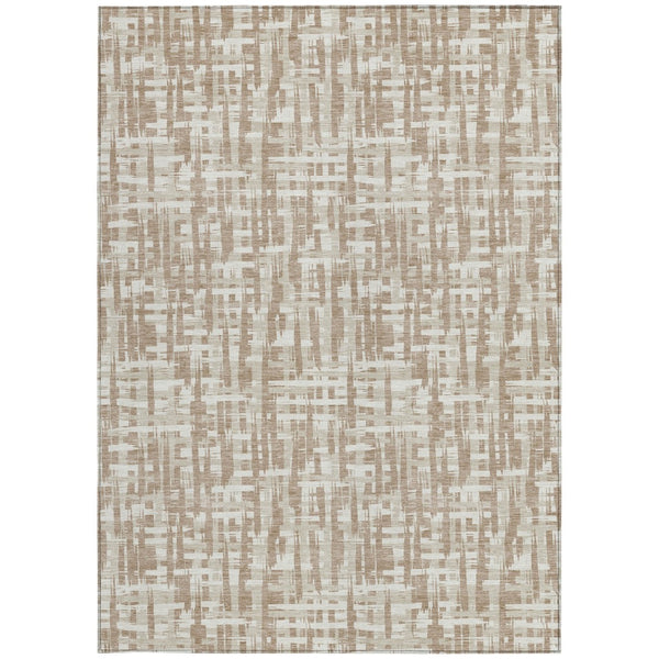 Homeroots 3' Stylish Black, Gray, And Ivory Abstract Washable Area Rug For Indoor And Outdoor Spaces 3' X 5' Polyester 602521