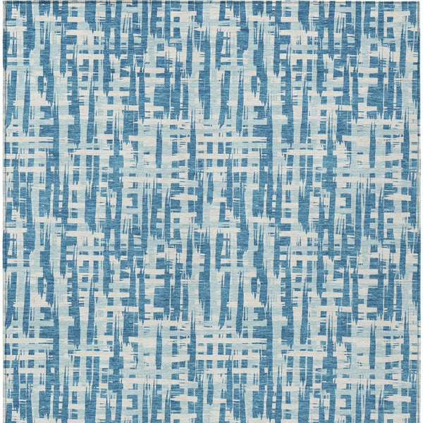 Homeroots 3' Stylish Black, Gray, And Ivory Abstract Washable Area Rug For Indoor And Outdoor Spaces 5' X 8' Polyester 602528