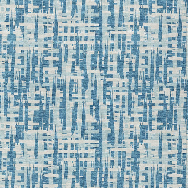 Homeroots 3' Stylish Black, Gray, And Ivory Abstract Washable Area Rug For Indoor And Outdoor Spaces 5' X 8' Polyester 602528