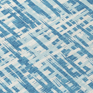 Homeroots 3' Stylish Black, Gray, And Ivory Abstract Washable Area Rug For Indoor And Outdoor Spaces 8' Round Polyester 602529