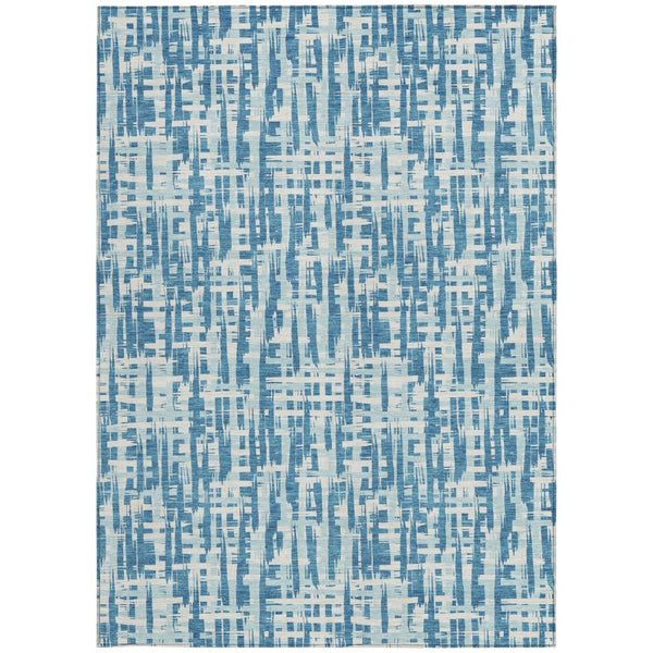 Homeroots 3' Stylish Black, Gray, And Ivory Abstract Washable Area Rug For Indoor And Outdoor Spaces 10' X 14' Polyester 602532