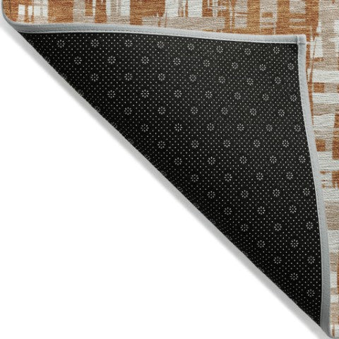 Homeroots 3' Stylish Black, Gray, And Ivory Abstract Washable Area Rug For Indoor And Outdoor Spaces 3' X 5' Polyester 602533