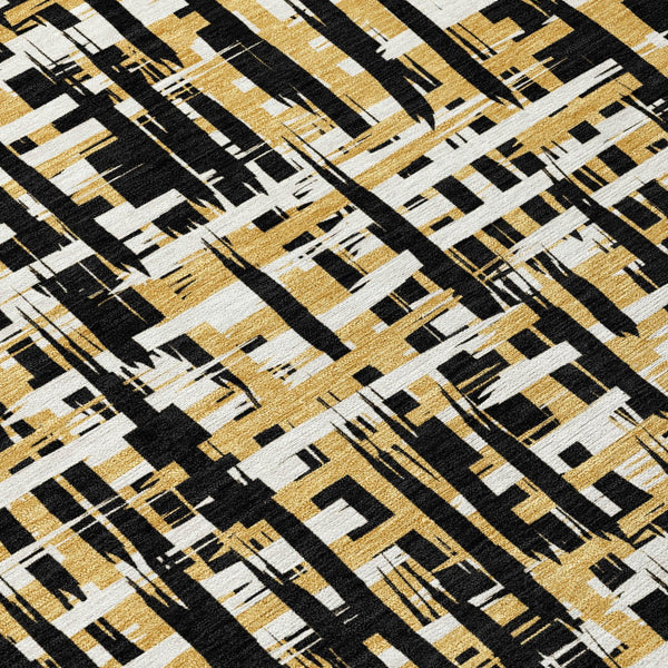 Homeroots 3' Beige And Gray Abstract Washable Indoor-outdoor Area Rug For Stylish Spaces And Durability 10' X 14' Polyester 602550