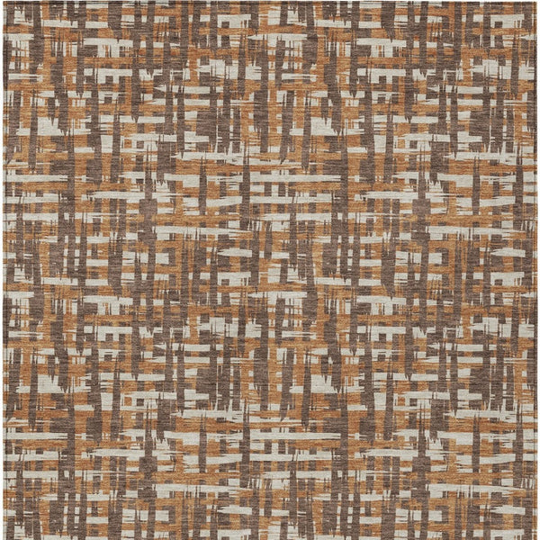 Homeroots 3' Beige And Gray Abstract Washable Indoor-outdoor Area Rug For Stylish Spaces And Durability 3' X 5' Polyester 602551