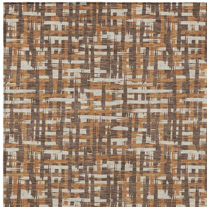 Homeroots 3' Beige And Gray Abstract Washable Indoor-outdoor Area Rug For Stylish Spaces And Durability 5' X 8' Polyester 602552