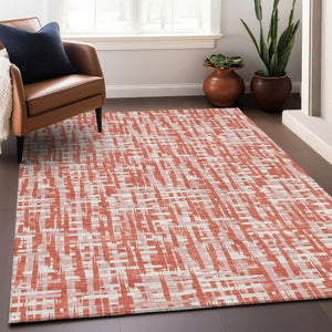 Homeroots 3' Beige And Gray Abstract Washable Indoor-outdoor Area Rug For Stylish Spaces And Durability 8' X 10' Polyester 602560