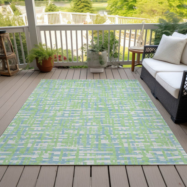 Homeroots 3' Beige And Gray Abstract Washable Indoor-outdoor Area Rug For Stylish Spaces And Durability 8' X 10' Polyester 602572