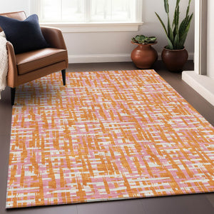 Homeroots 3' Beige And Gray Abstract Washable Indoor-outdoor Area Rug For Stylish Spaces And Durability 3' X 5' Polyester 602581