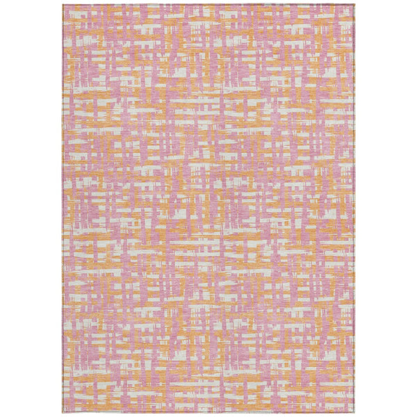 Homeroots 3' Beige And Gray Abstract Washable Indoor-outdoor Area Rug For Stylish Spaces And Durability 8' X 10' Polyester 602590