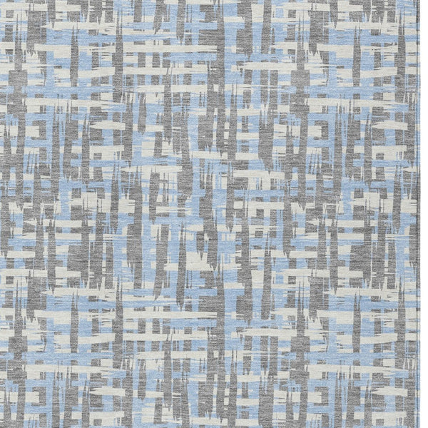 Homeroots 3' Beige And Gray Abstract Washable Indoor-outdoor Area Rug For Stylish Spaces And Durability 8' X 10' Polyester 602596