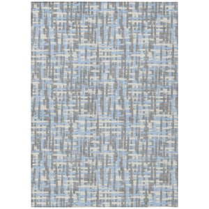 Homeroots 3' Beige And Gray Abstract Washable Indoor-outdoor Area Rug For Stylish Spaces And Durability 9' X 12' Polyester 602597