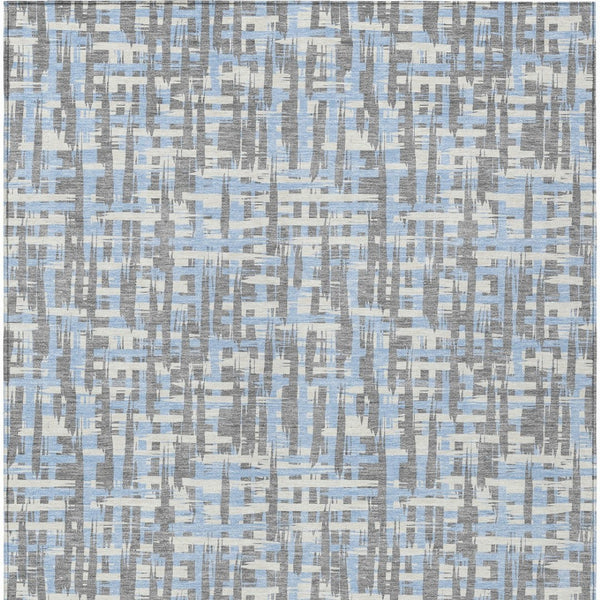 Homeroots 3' Beige And Gray Abstract Washable Indoor-outdoor Area Rug For Stylish Spaces And Durability 10' X 14' Polyester 602598