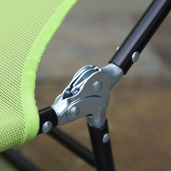 English Elm Outsunny Folding Chaise Lounge Chair - Adjustable Outdoor Recliner For Pool, Beach, Patio, Green W2225P217767-GIGA