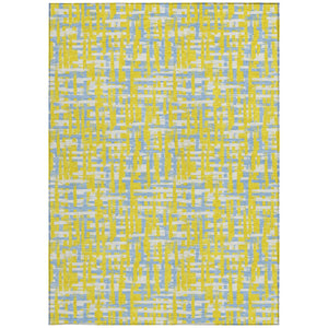 Homeroots 3' Beige And Gray Abstract Washable Indoor-outdoor Area Rug For Stylish Spaces And Durability 9' X 12' Polyester 602609