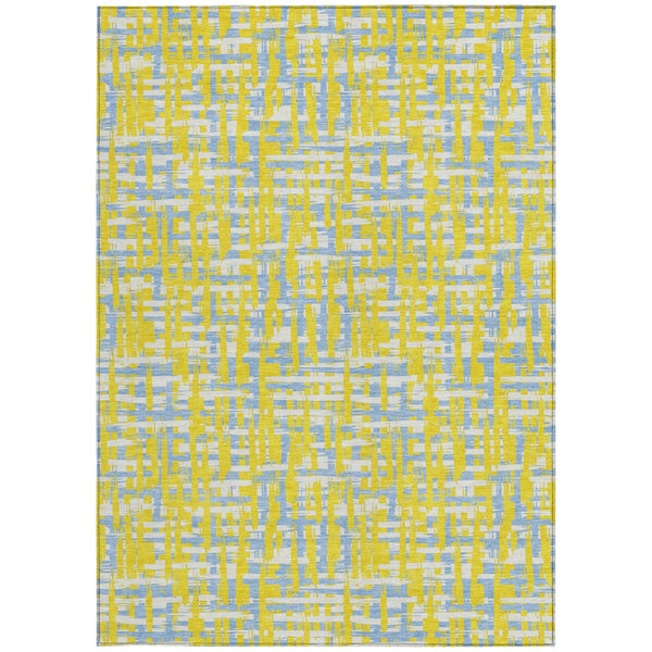 Homeroots 3' Beige And Gray Abstract Washable Indoor-outdoor Area Rug For Stylish Spaces And Durability 9' X 12' Polyester 602609