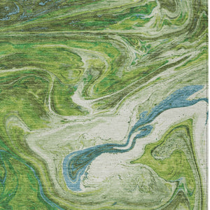 Homeroots 3' Beige Pink And Blue Abstract Washable Area Rug - Perfect For Indoor And Outdoor Spaces, Durable Design 5' X 8' Polyester 602624