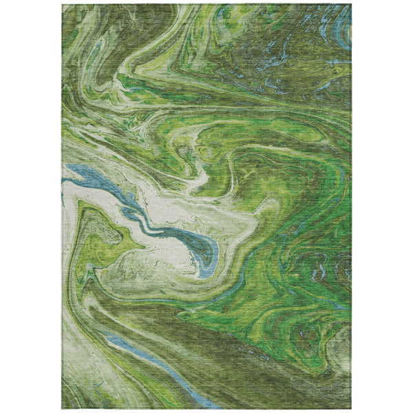 Homeroots 3' Beige Pink And Blue Abstract Washable Area Rug - Perfect For Indoor And Outdoor Spaces, Durable Design 9' X 12' Polyester 602627