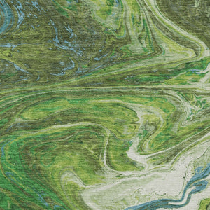 Homeroots 3' Beige Pink And Blue Abstract Washable Area Rug - Perfect For Indoor And Outdoor Spaces, Durable Design 9' X 12' Polyester 602627