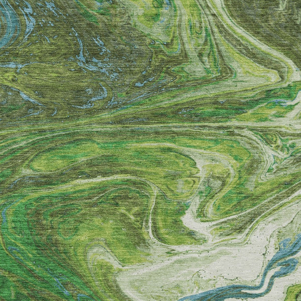 Homeroots 3' Beige Pink And Blue Abstract Washable Area Rug - Perfect For Indoor And Outdoor Spaces, Durable Design 9' X 12' Polyester 602627