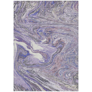 Homeroots 3' Beige Pink And Blue Abstract Washable Area Rug - Perfect For Indoor And Outdoor Spaces, Durable Design 8' X 10' Polyester 602638