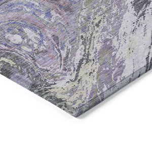 Homeroots 3' Beige Pink And Blue Abstract Washable Area Rug - Perfect For Indoor And Outdoor Spaces, Durable Design 10' X 14' Polyester 602640