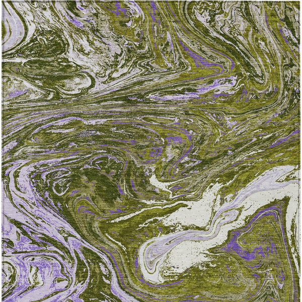 Homeroots 3' Beige Pink And Blue Abstract Washable Area Rug - Perfect For Indoor And Outdoor Spaces, Durable Design 5' X 8' Polyester 602648