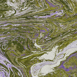 Homeroots 3' Beige Pink And Blue Abstract Washable Area Rug - Perfect For Indoor And Outdoor Spaces, Durable Design 8' X 10' Polyester 602650