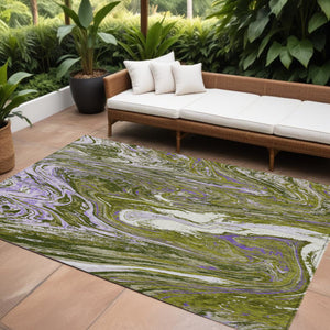 Homeroots 3' Beige Pink And Blue Abstract Washable Area Rug - Perfect For Indoor And Outdoor Spaces, Durable Design 9' X 12' Polyester 602651